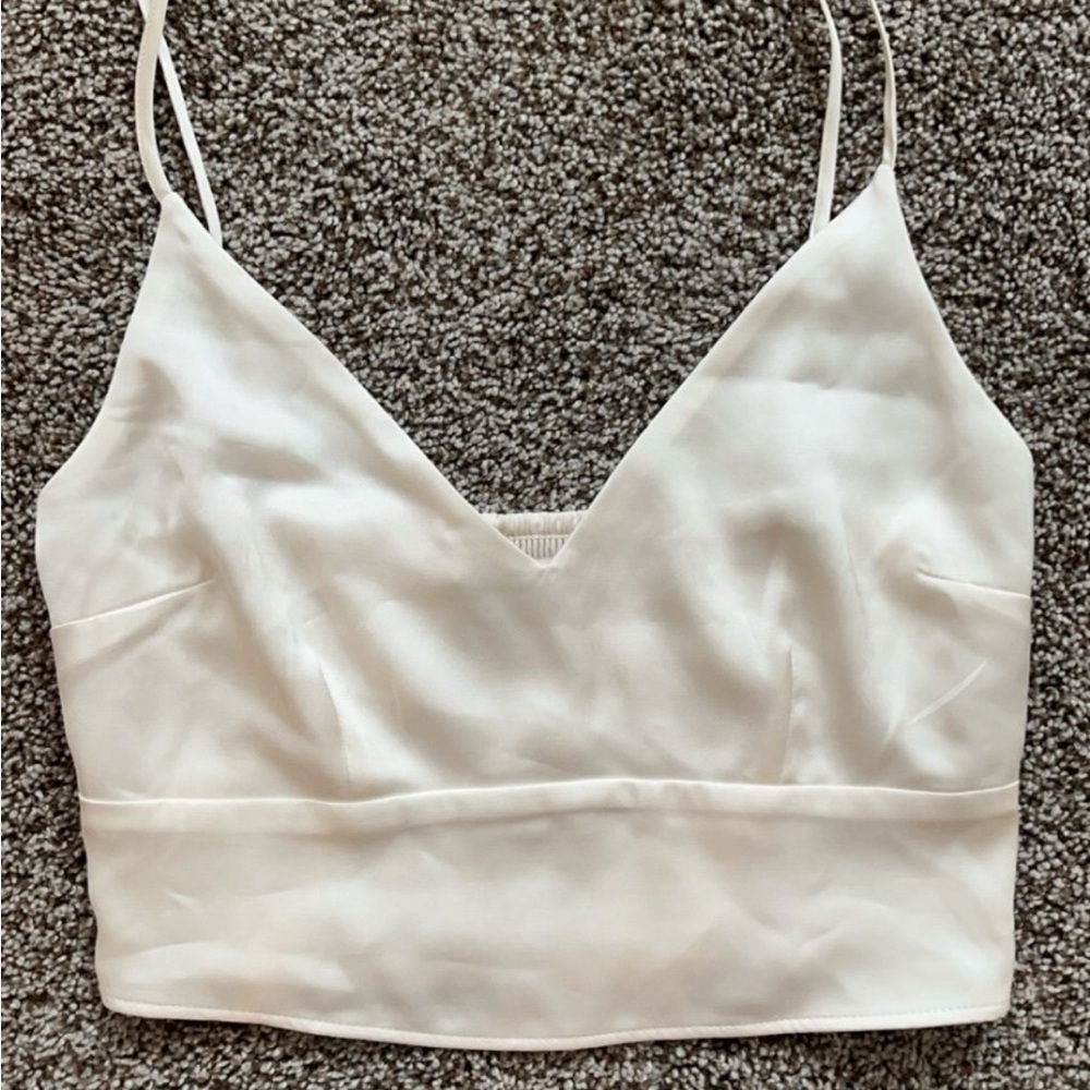Abercrombie & Fitch Cream crop top